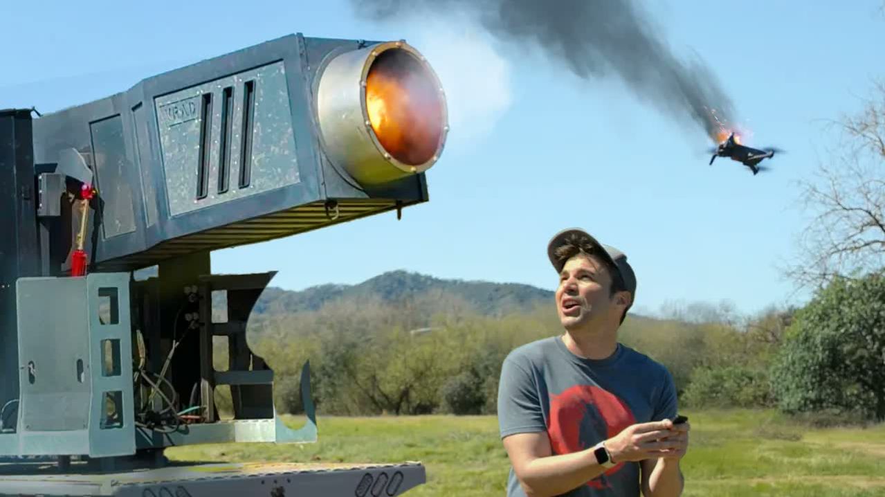 Вихревая пушка против дрона