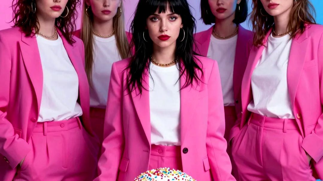 Видео из фотографий. Девушки и кулич на столе. Песня