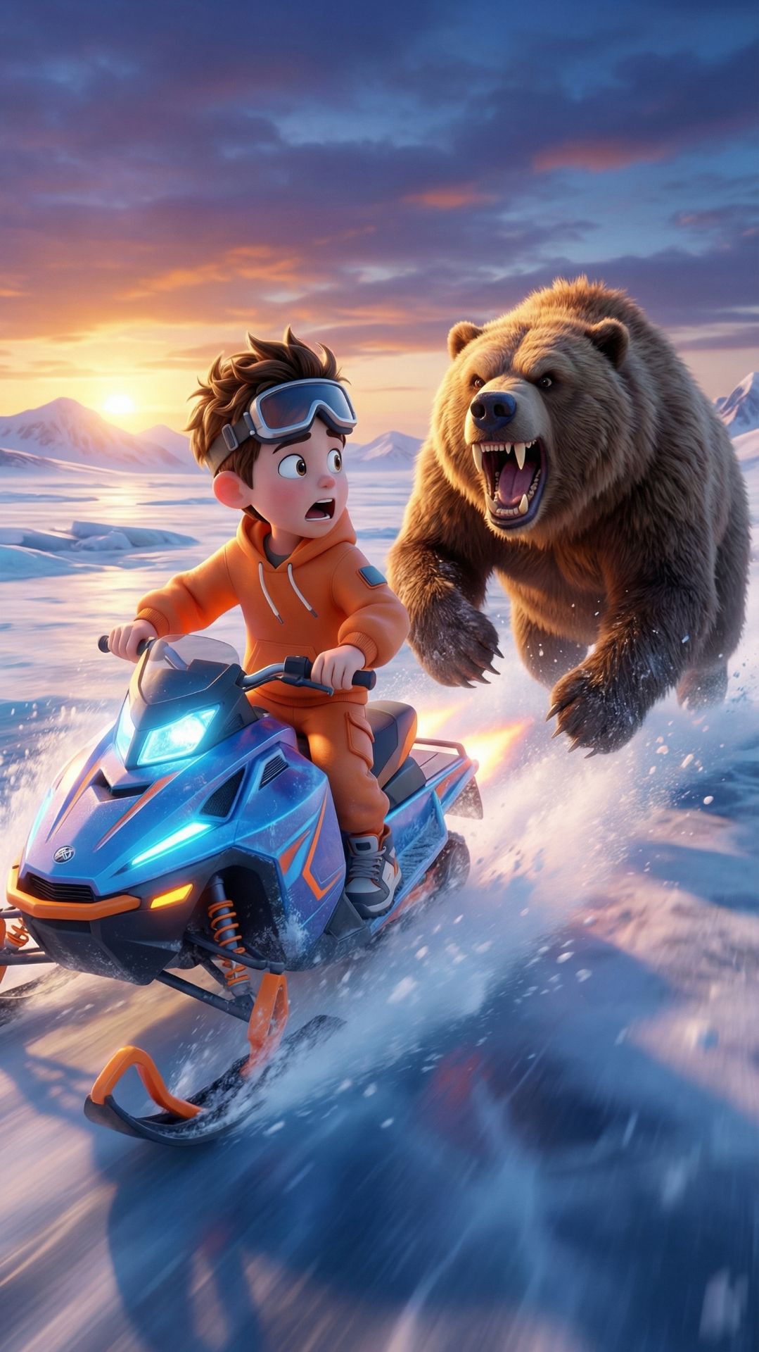 🐻 Гигантский медведь Арктодус: Самый страшный хищник во льдах! #хищники #арктодус #ледниковыйпериод
