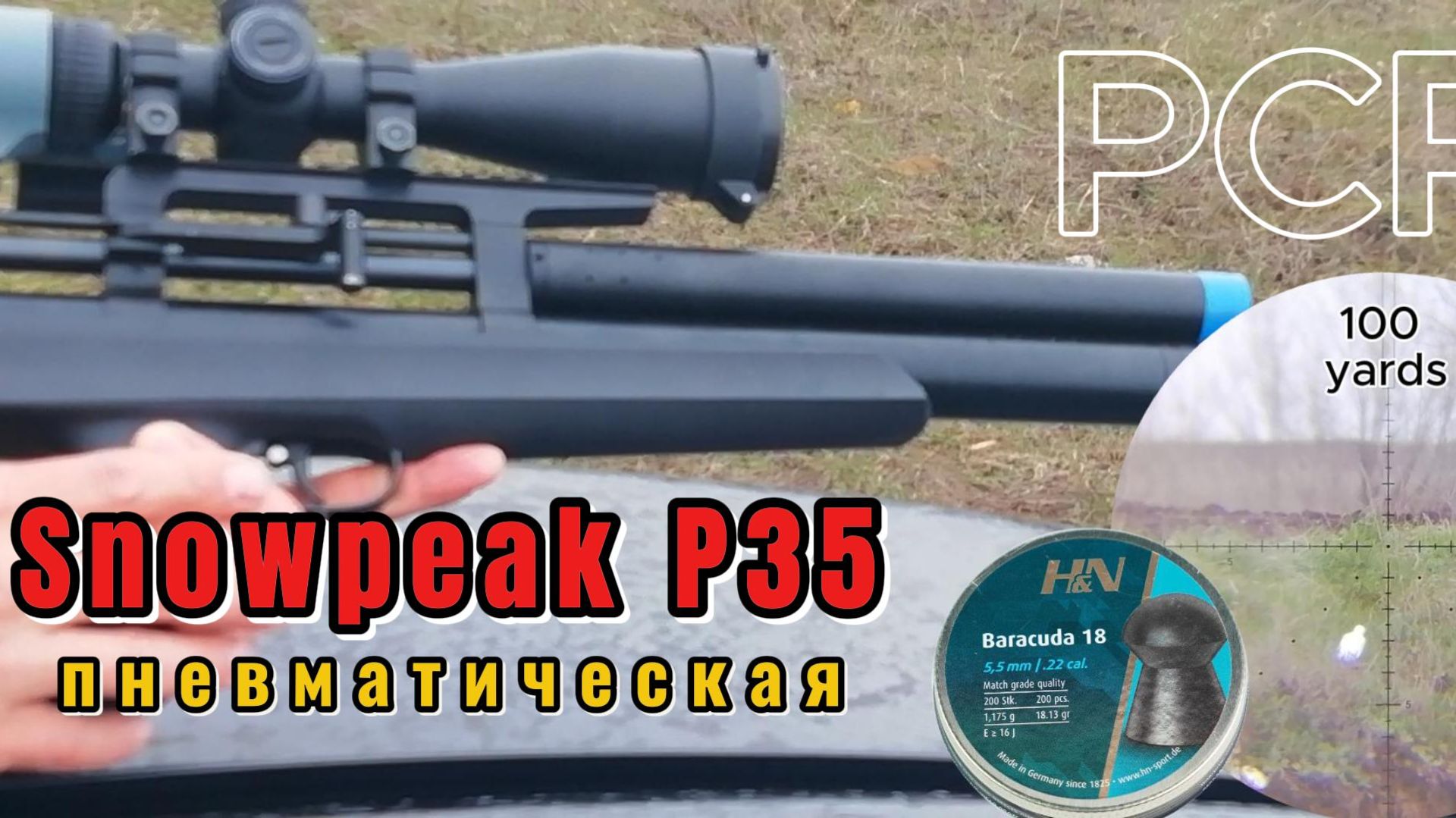 РСР винтовка Snowpeak P35, дистанции 50-100Y