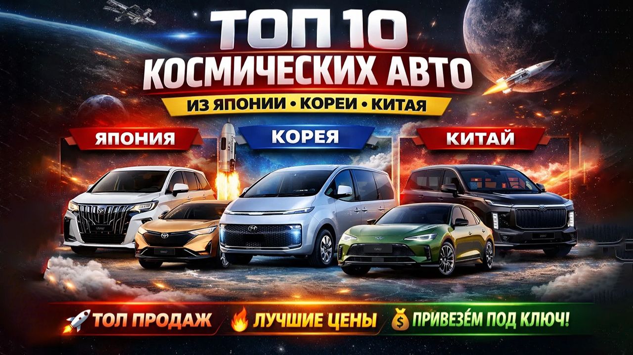 топ 10 автомобилей из Японии Кореи и Китая, что из технологичных вариантов автомобилей купить