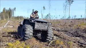 На ГАЗАНе по делянке.