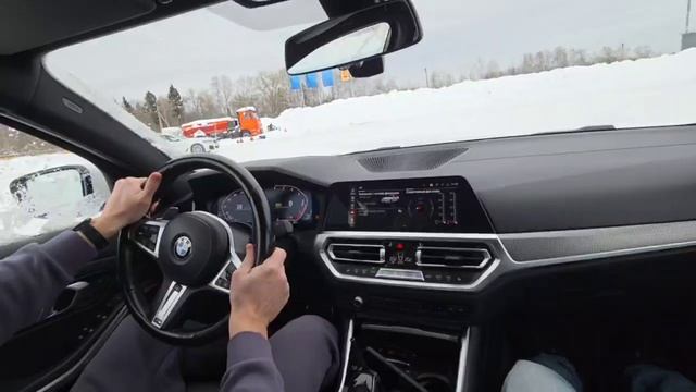 BMW M Driving Experience - Зимний дрифт, вид из салона