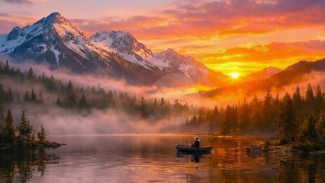  КРАСИВАЯ РАССЛАБЛЯЮЩАЯ МУЗЫКА ДЛЯ ДУШИ   ДЛЯ СНА НА ОЗЕРЕ В ГОРАХ