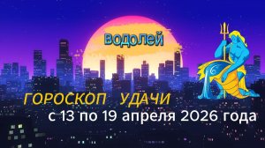 Гороскоп удачи на неделю с 13 по 19 апреля 2026 года. Водолей