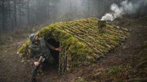 Зимнее  кустарниковое ремесло. Строительство скрытого земляного укрытия в горах.