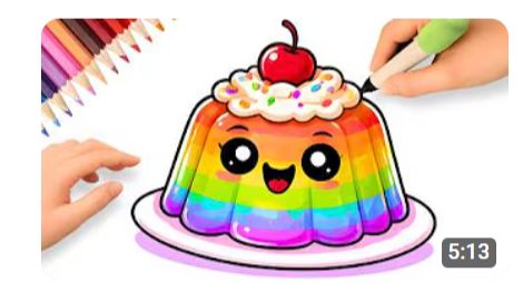 КАК НАРИСОВАТЬ МИЛОЕ ЖЕЛЕ ПРОСТО ПОШАГОВО 🍮✨