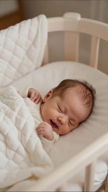 Милый малыш в кроватке #младенец #семья #недомого