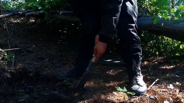 Одиночный бушкрафт поход в лес, построил укрытие, еда на костре