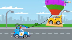 Полицейская машина ловит гоночную| Мультфильм для детей