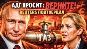 НЕМЦЫ ПРОСЯТ ВЕРНУТЬ «ПУТИНСКИЙ ГАЗ»