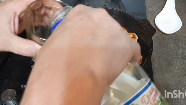 Пельмени в лечо  с молоком