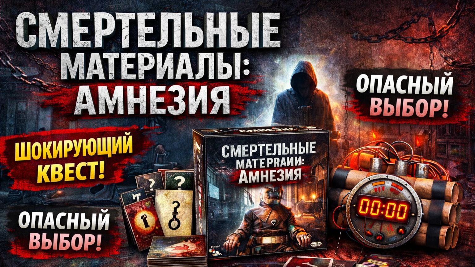 Смертельные материалы: Амнезия — правила настольной игры | детективный квест