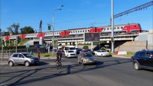 Угол Витебского проспекта и Лиговского проспекта: ЭТ2М на мосту