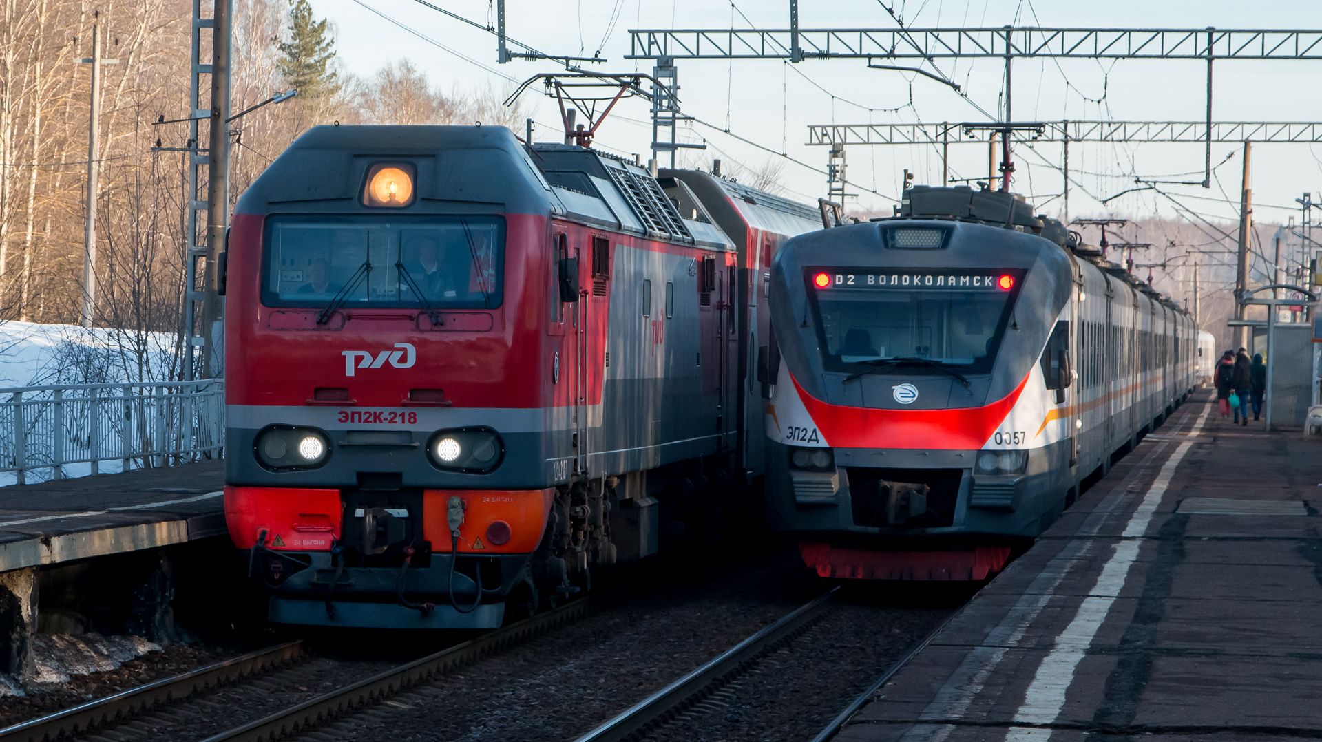 Поезда на участке Чехов - Серпухов Московской железной дороги. Март 2026 года