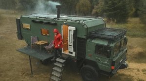 Кемпинг под дождём с нашим новым домом - караваном.