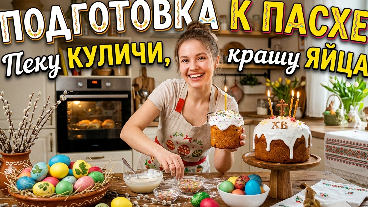 Готовлюсь к Пасхе. Пеку кулечи, крашу яйцв
