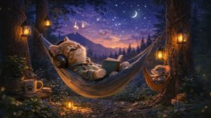 Спокойная музыка для кошек в лесу | Вечерняя мяу-песня в гамаке