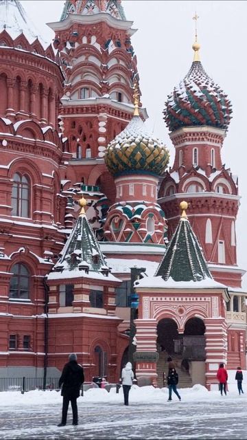 Зимняя сказка: Красная площадь под снегом #Москва #КраснаяПлощадь #зима