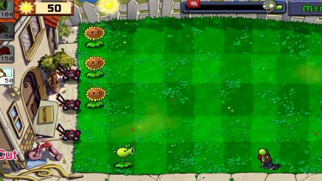 растения против зомби прохождение с 1-5 левл