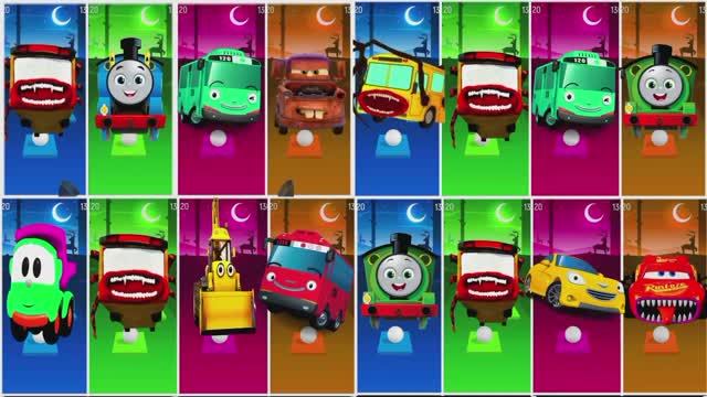 АВТОБУС ТАЙО против ПАРОВОЗИК ТОМАС и МОЛНИЯ МАКВИН — Битва с Пожирателем Автобусов 🚌🚂⚡️