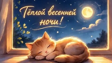 Спокойной ночи. Шикарная музыкальная открытка.