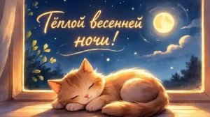 Спокойной ночи. Шикарная музыкальная открытка.