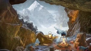 🌪️ Звуки метели и костра в пещере - антистресс на всю ночь