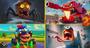 ДОМ НА НОГАХ против МОЛНИЯ МАКВИН ТАНК и ПОЛИЦИЯ — Битва Машин и МИНЬОНЫ 🏠🚜⚡️