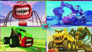 МОЛНИЯ МАКВИН ПОЖИРАТЕЛЬ — Самая Крутая Битва Машин под Хайповую Музыку 🏎️⚡️