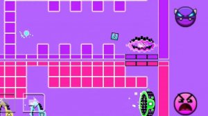 мой друг Рома проходит Мега челлендж в geometry dash .