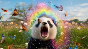 Смотри, что сделала панда 🐼😂 Видео для малышей