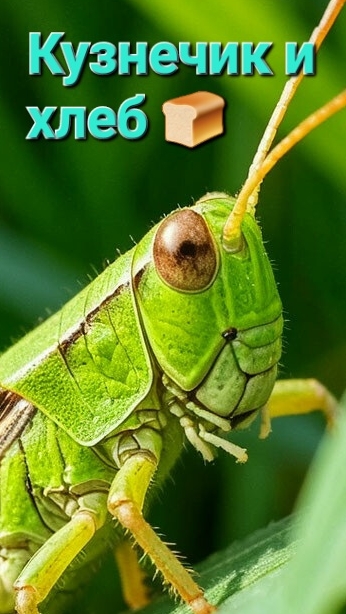 Кузнечик и хлеб 🍞.