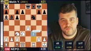 Увидел МАТ на 6 ходов !   [GM] Ян Непомнящий -   [IM] Мелих Юрцевен