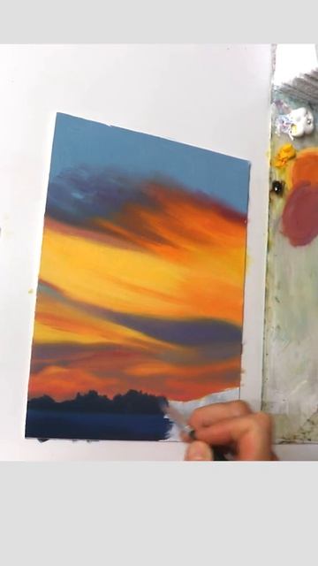 Как нарисовать красивый закат