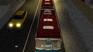 Видео про троллейбус в Роблоксе было снято на зиме