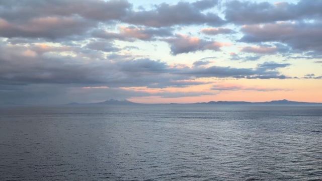 60. Закат и вид на Курилы.