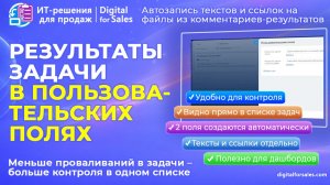 Результаты Задачи – в пользовательских полях Битрикс24. Автозапись текстов и ссылок на файлы