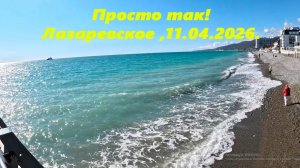 Прям сейчас, просто так!  Лазаревское 11.04.2026.