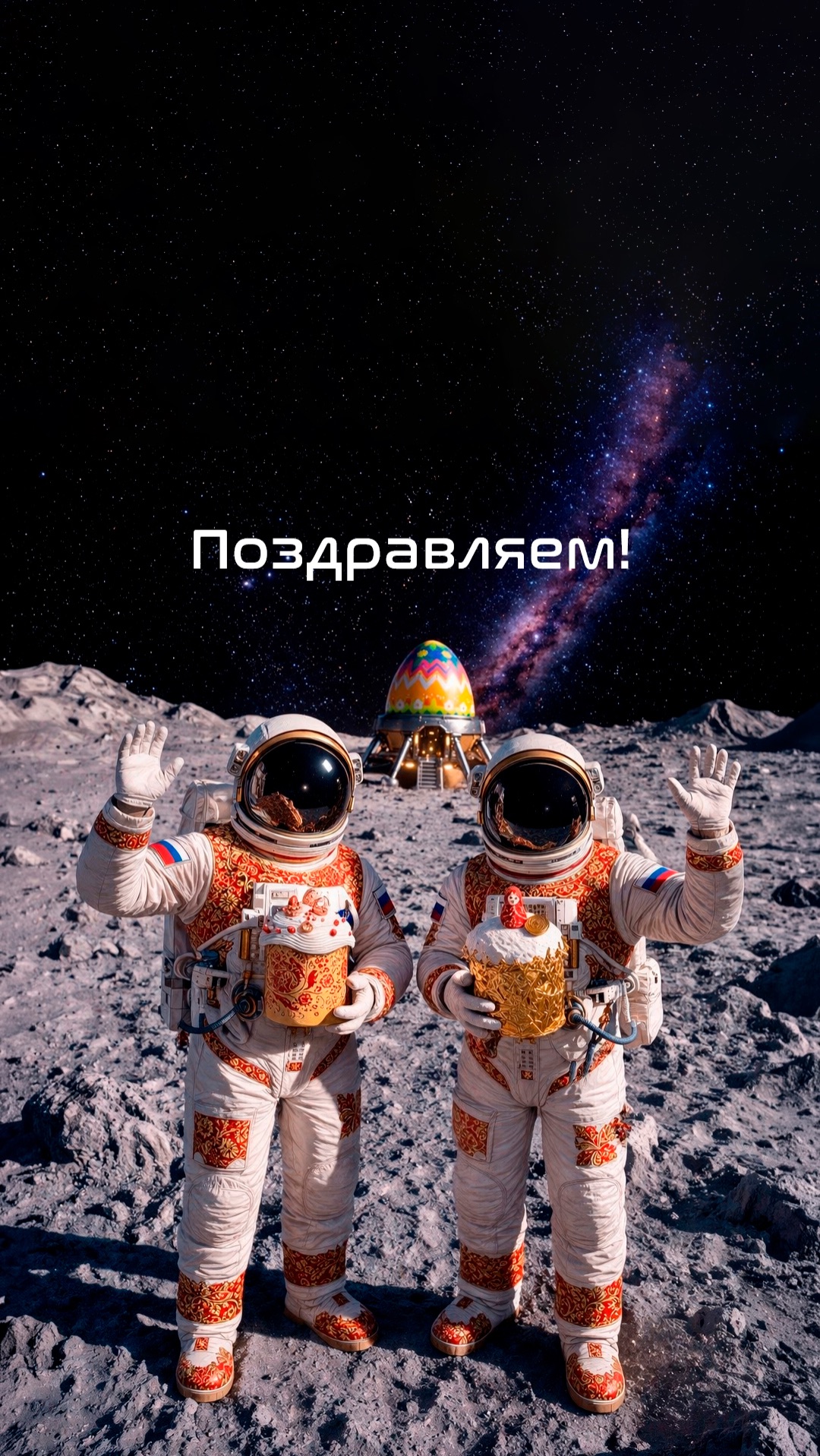С Праздником Светлой Пасхи и Днем космонавтики!