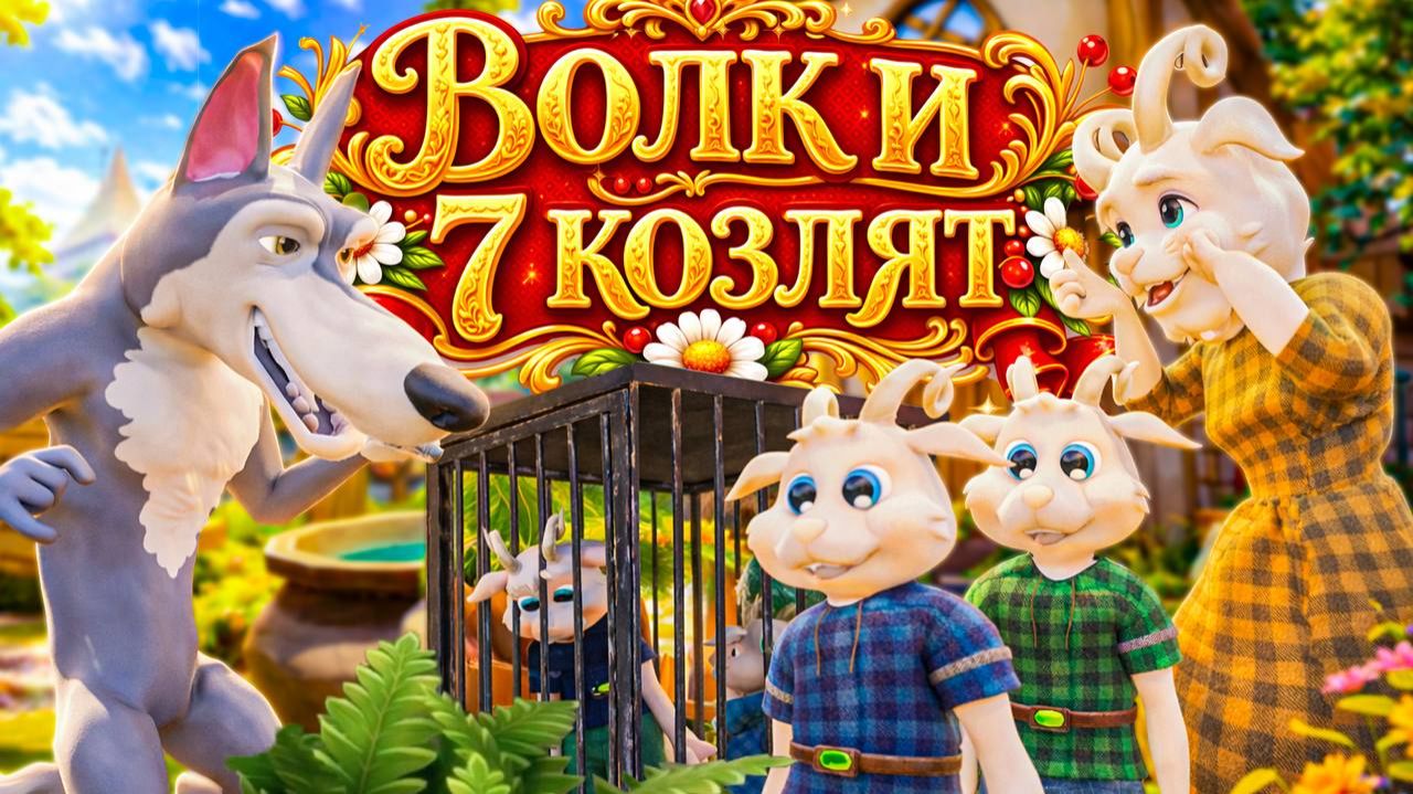 Волк и семеро козлят🐺🐐Мультфильм по мотивам русской народной сказки