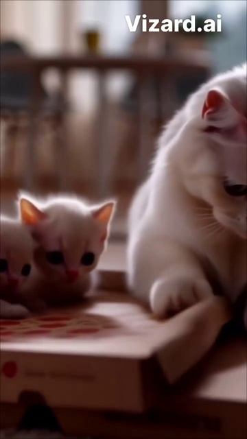 Маленький шеф-повар готовит для котенка!