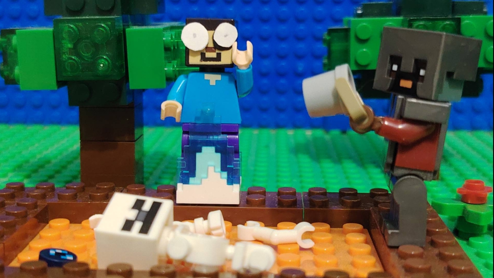 Лего майнкрафт нубик и эндерпёрл