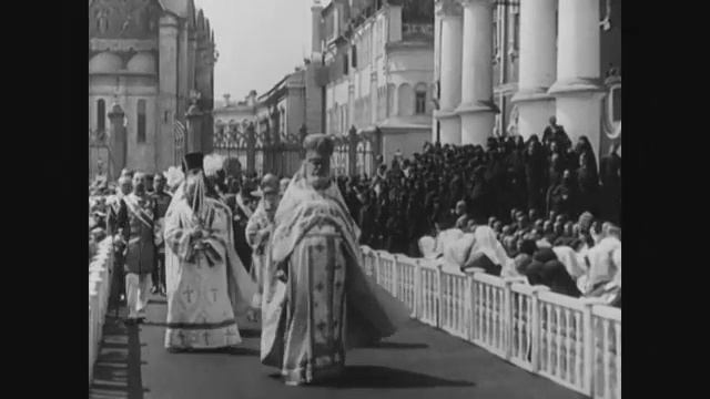 Царь Николай II в Москве в  1913 году.