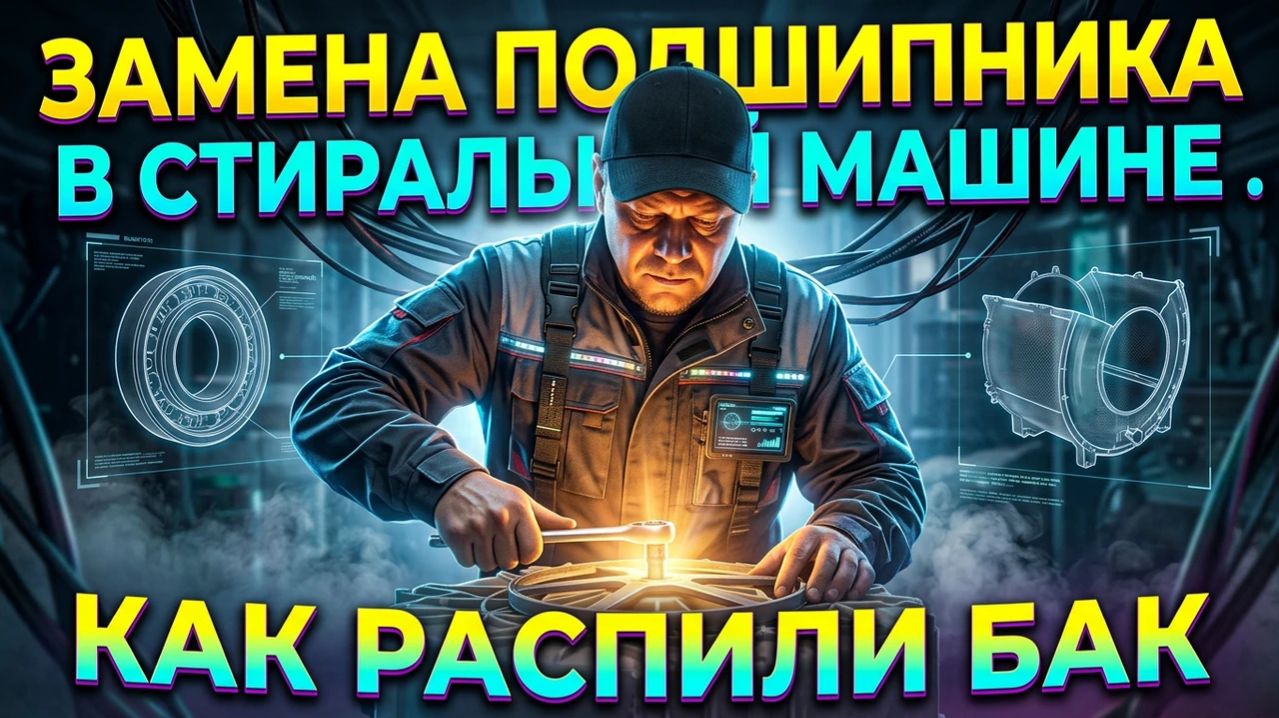 Замена подшипника в стиральной машине Индезит __ Паянный Бак смотреть онлайн