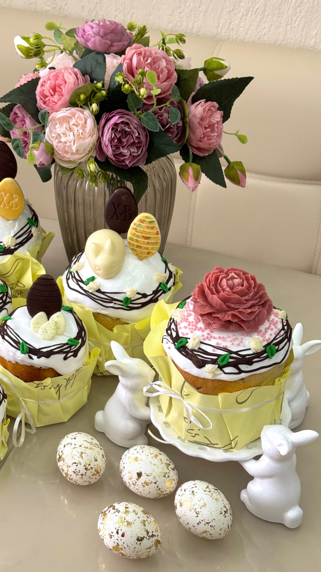 Украшаем куличи к Пасхе 🐣 #пасхальныйдекор #пасхальныйкулич #пасхальныеяйца #пасха2026