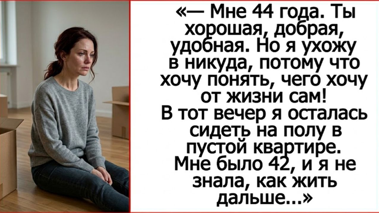 В 22 года они расписали свою жизнь по минутам. Спустя 20 лет одна осталась в пустой квартире, а...