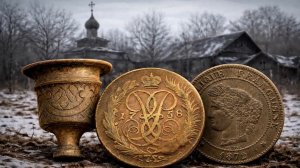 Коп в заброшенной деревне без дорог |  21 км по болоту и 60 монет!