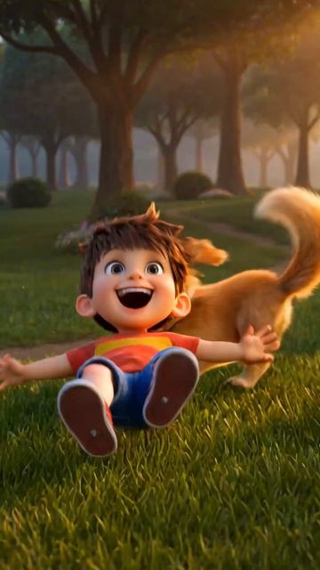 Я играю со своей собакой