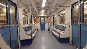 Метро Москвы поездка на поезде 81-717/714 Номерной станция метро Селигерская - Физтех